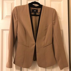 Khaki Blazer w/ Black Trim